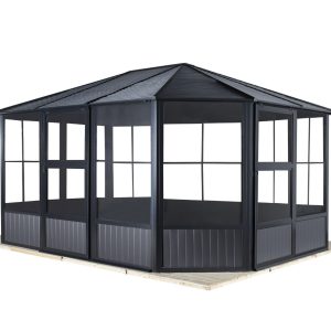 Paviljon na belem ozadju