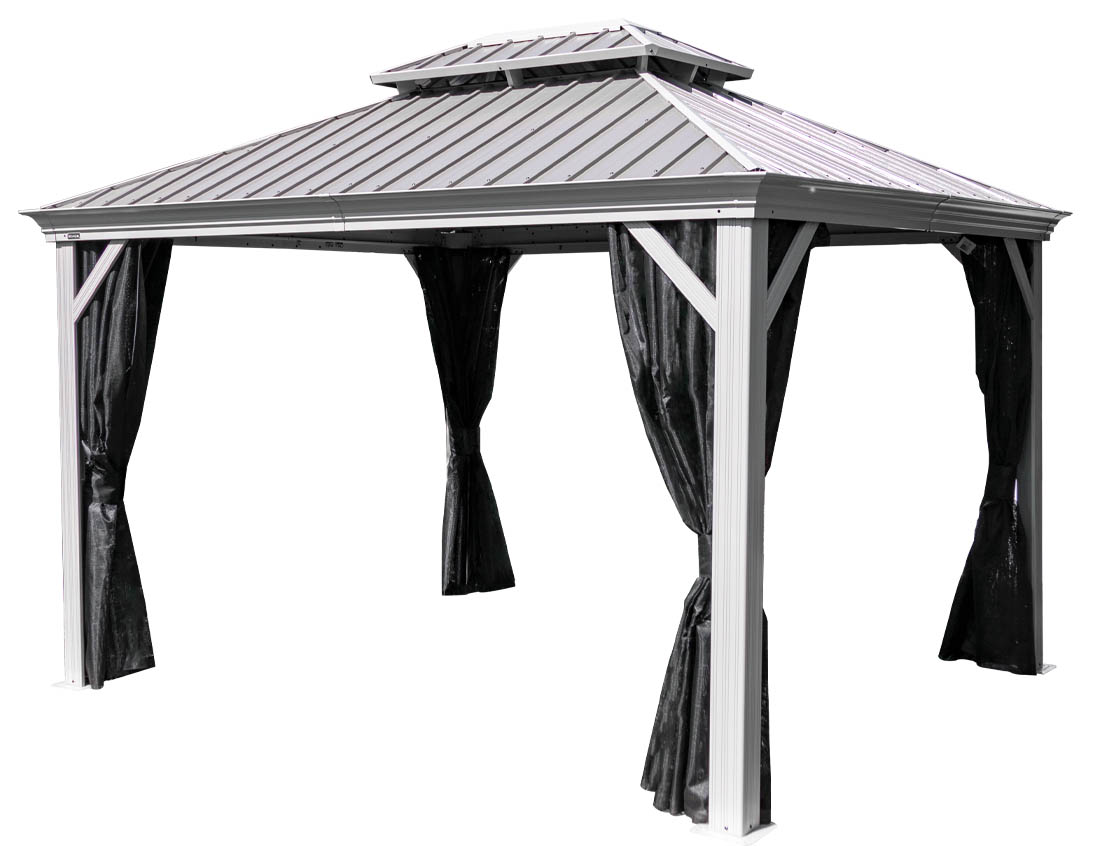 Paviljon na belem ozadju