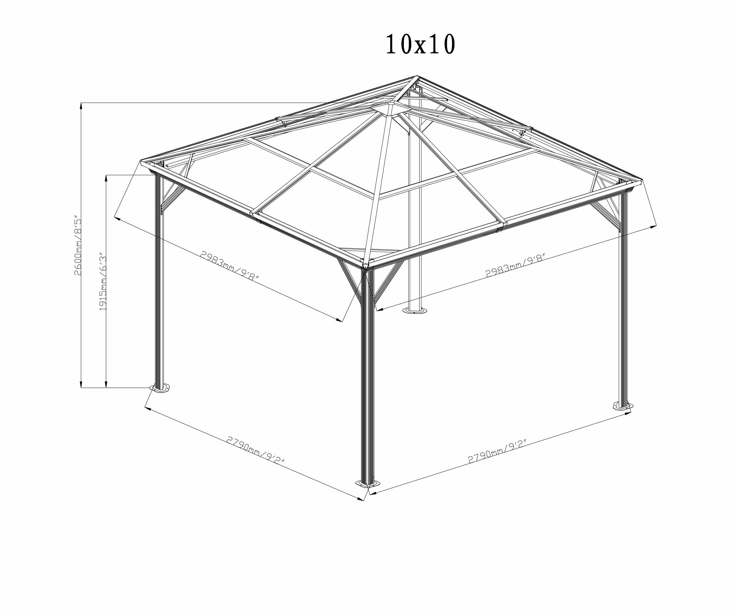 Skica paviljona Verona