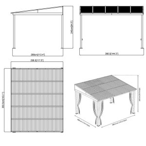 Skica Portland nadstreška