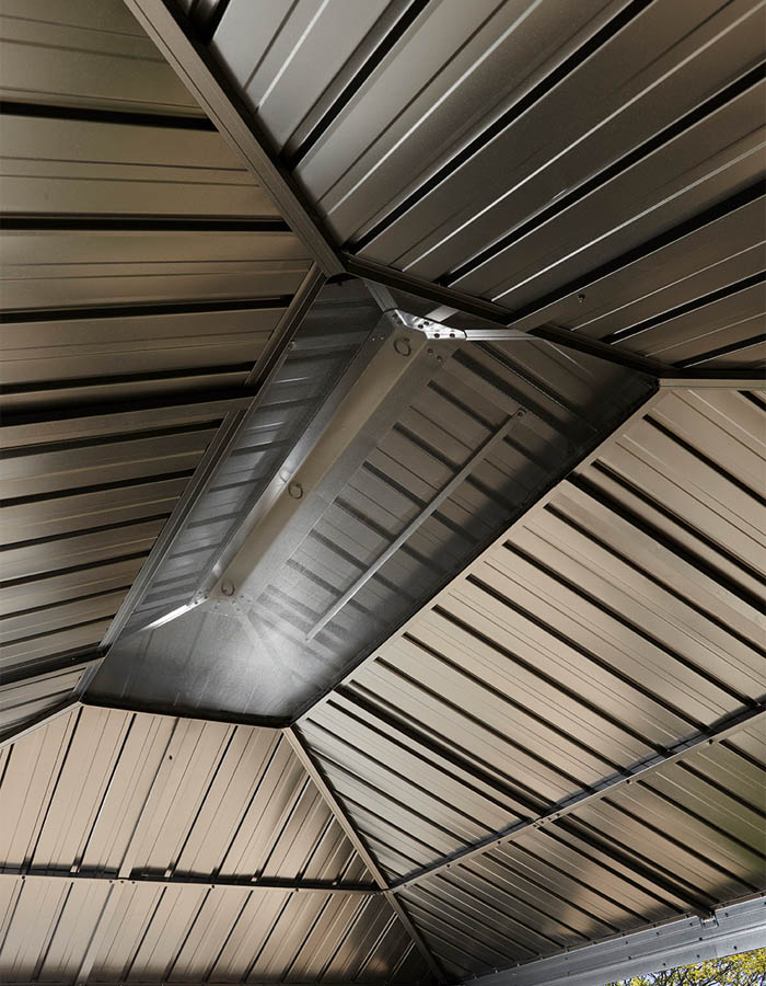 Streha paviljona od znotrja